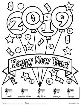 New Years Coloring Pages 2020
