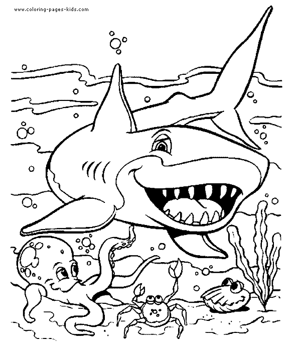 Shark Coloring Pages Printable Free