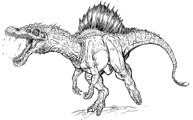 Jurassic World Coloring Pages Spinosaurus
