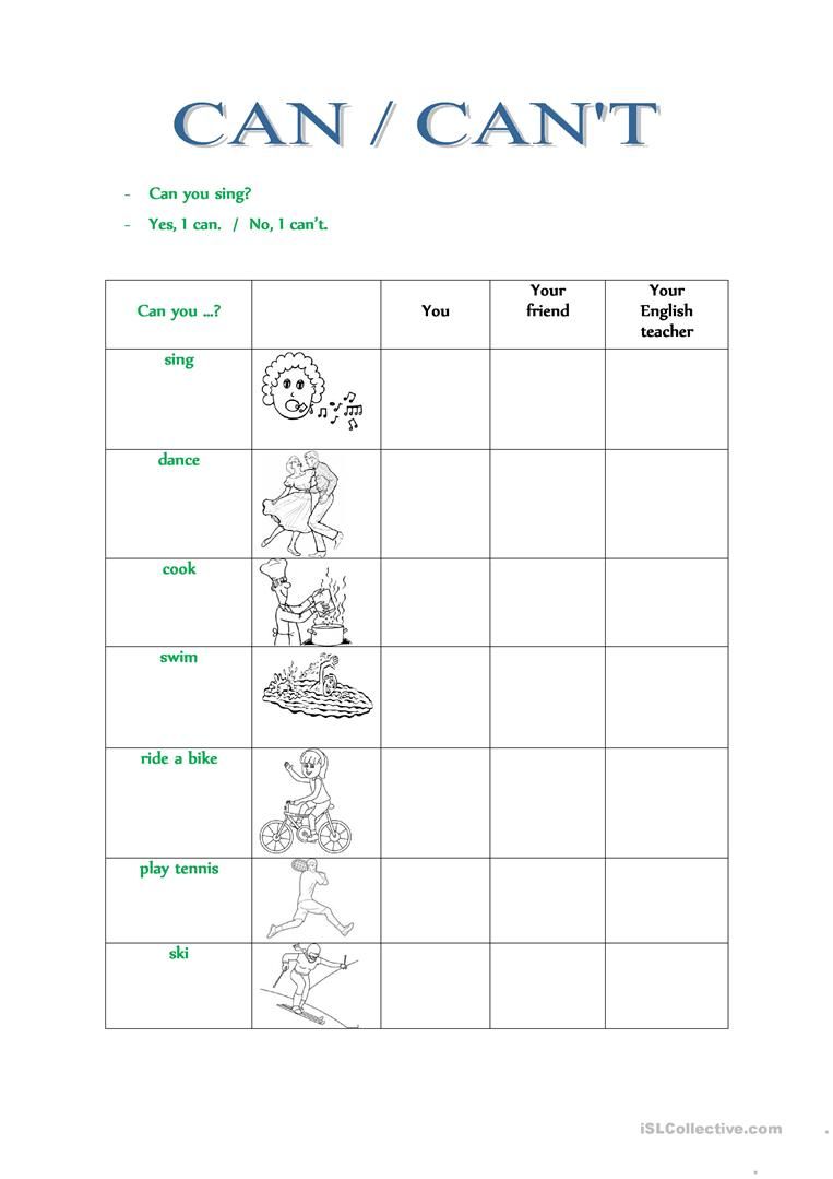 Can Worksheets For Kids