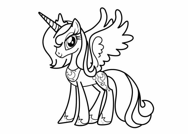 My Little Pony Coloring Pages Princess Celestia And Luna