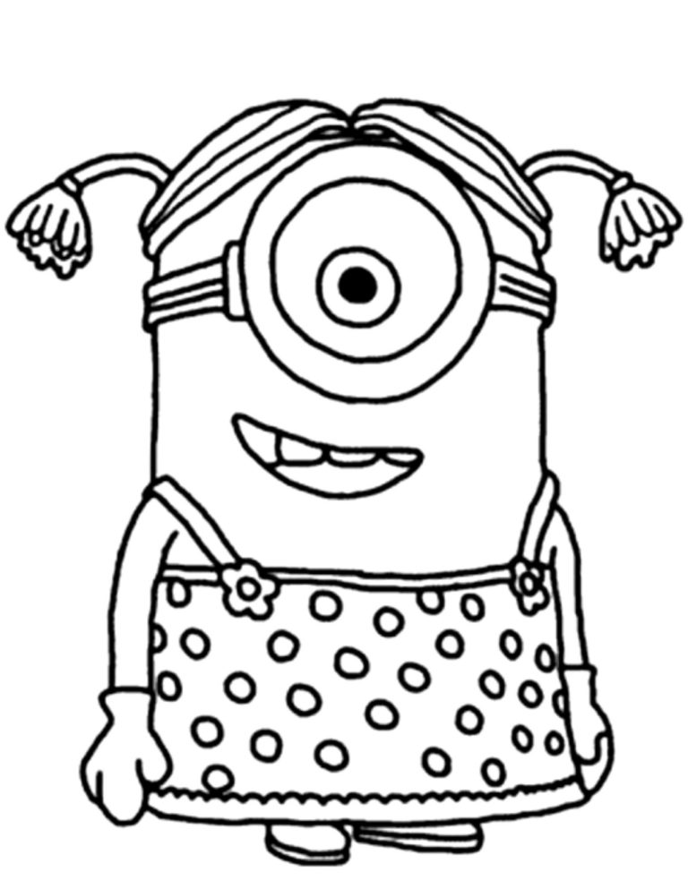 Minion Coloring Pages For Kids