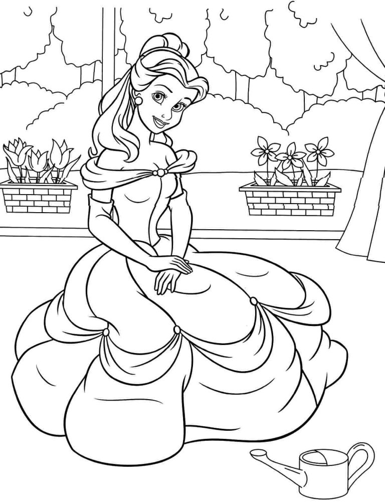 Belle Coloring Pages