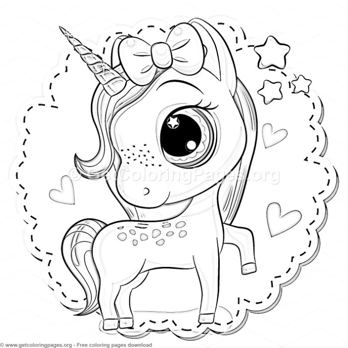 Cute Coloring Pictures Of Unicorns