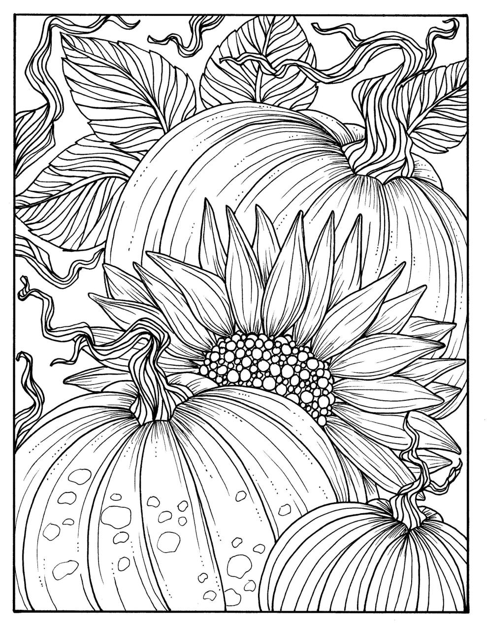 Aesthetic Coloring Pages Fall