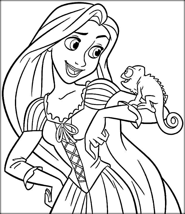 Rapunzel Coloring Sheet