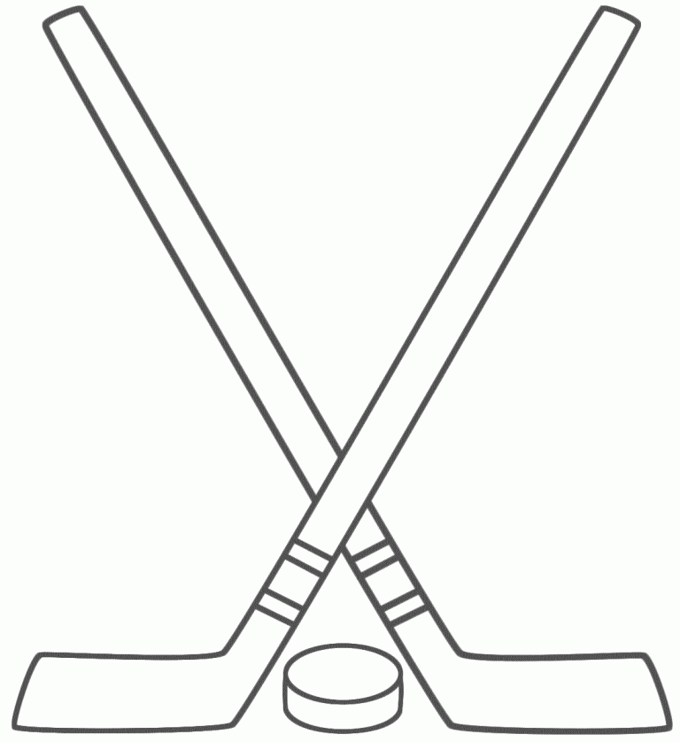 Easy Hockey Coloring Pages