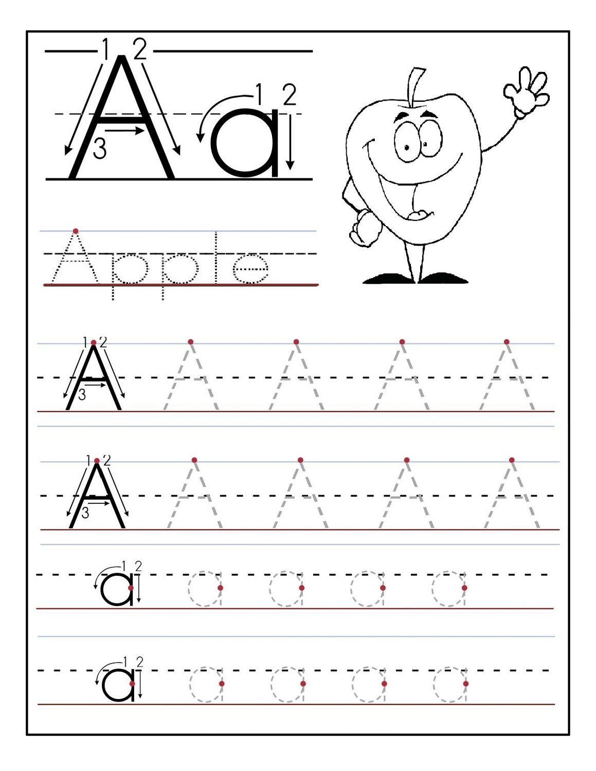 Tracing Letters For Preschool