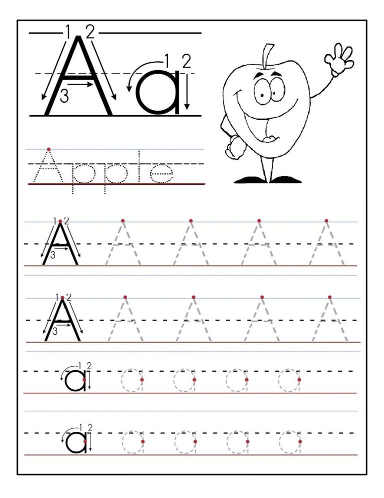 Printable Tracing Letters For Pre K