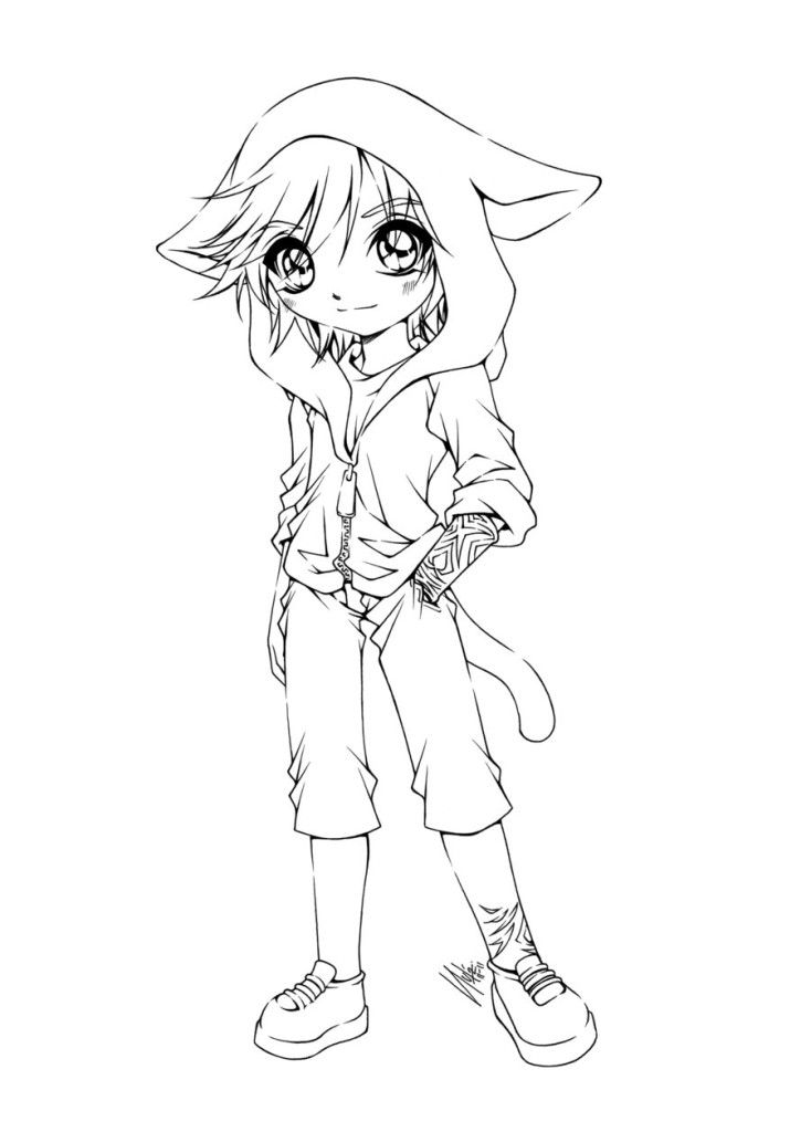 Chibi Coloring Pages Boy