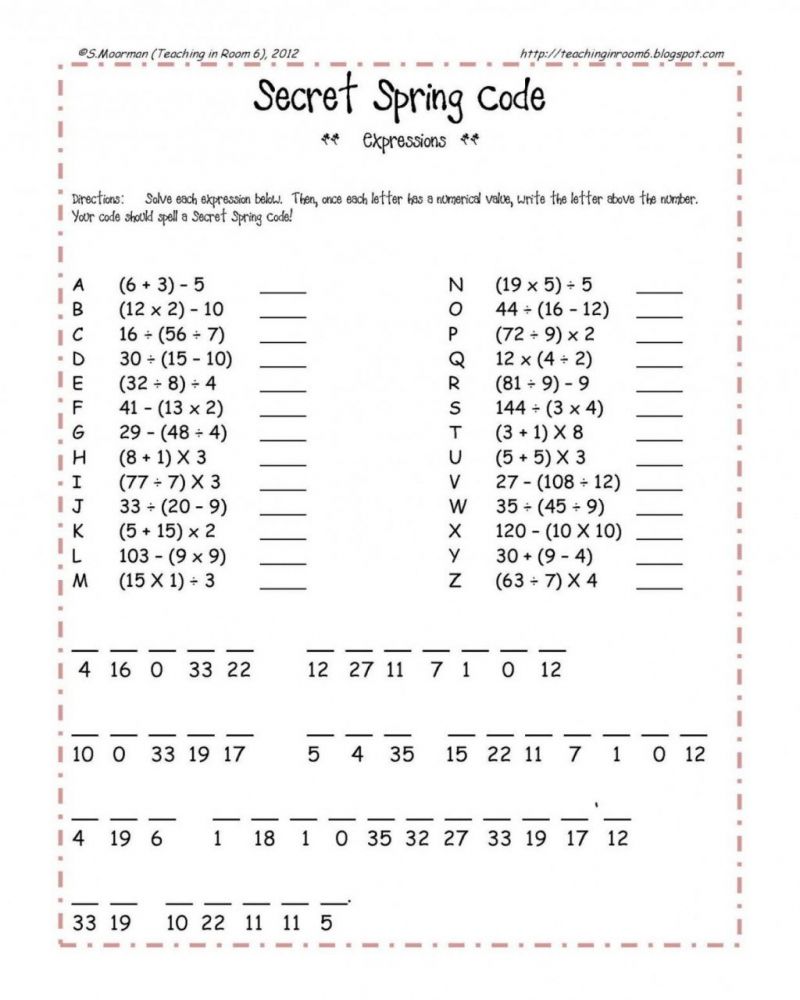 Free Math Worksheets For 6th Grade