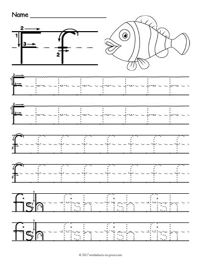 Letter F Worksheets For Kindergarten