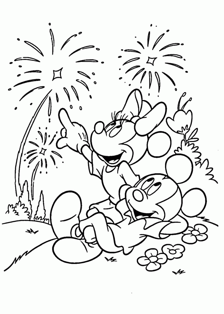 Mickey 4th Of July Coloring Pages