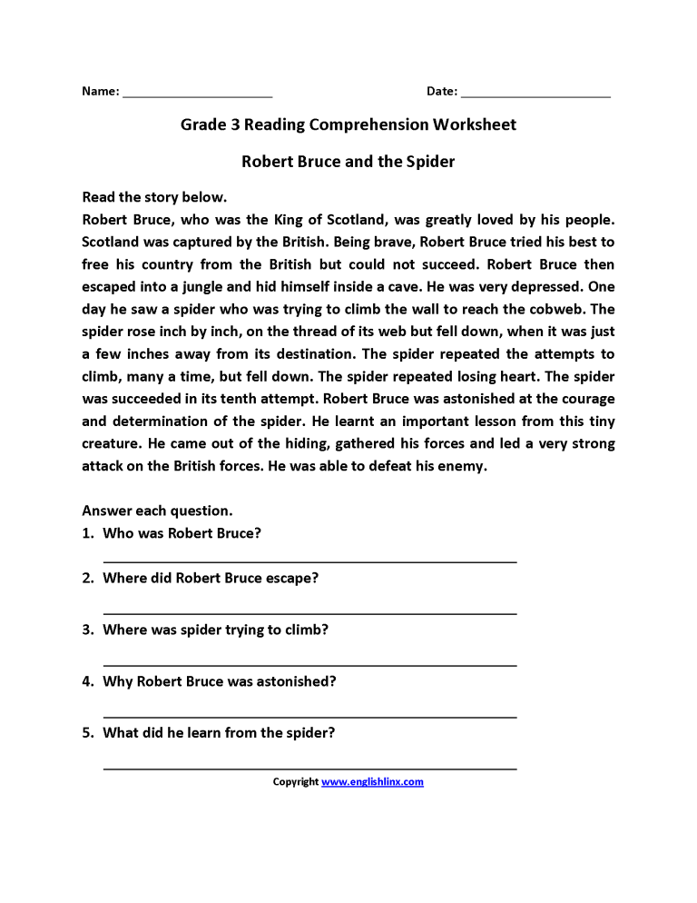 Comprehension For Class 6 Icse