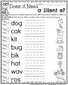 Free Printable First Grade Worksheets