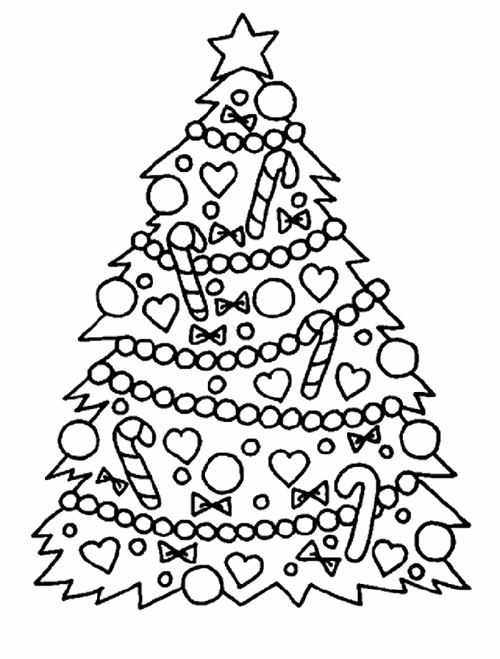 Christmas Tree Colouring In