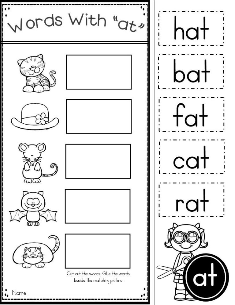 Rhyming Worksheets Kindergarten Pdf