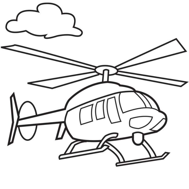 Preschool Helicopter Coloring Pages