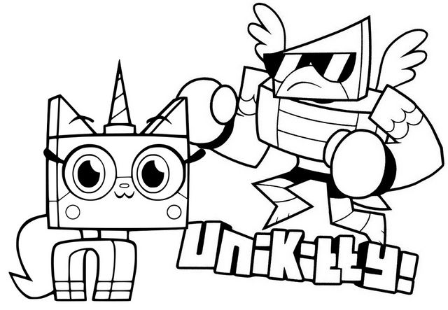 Cartoon Unikitty Coloring Pages