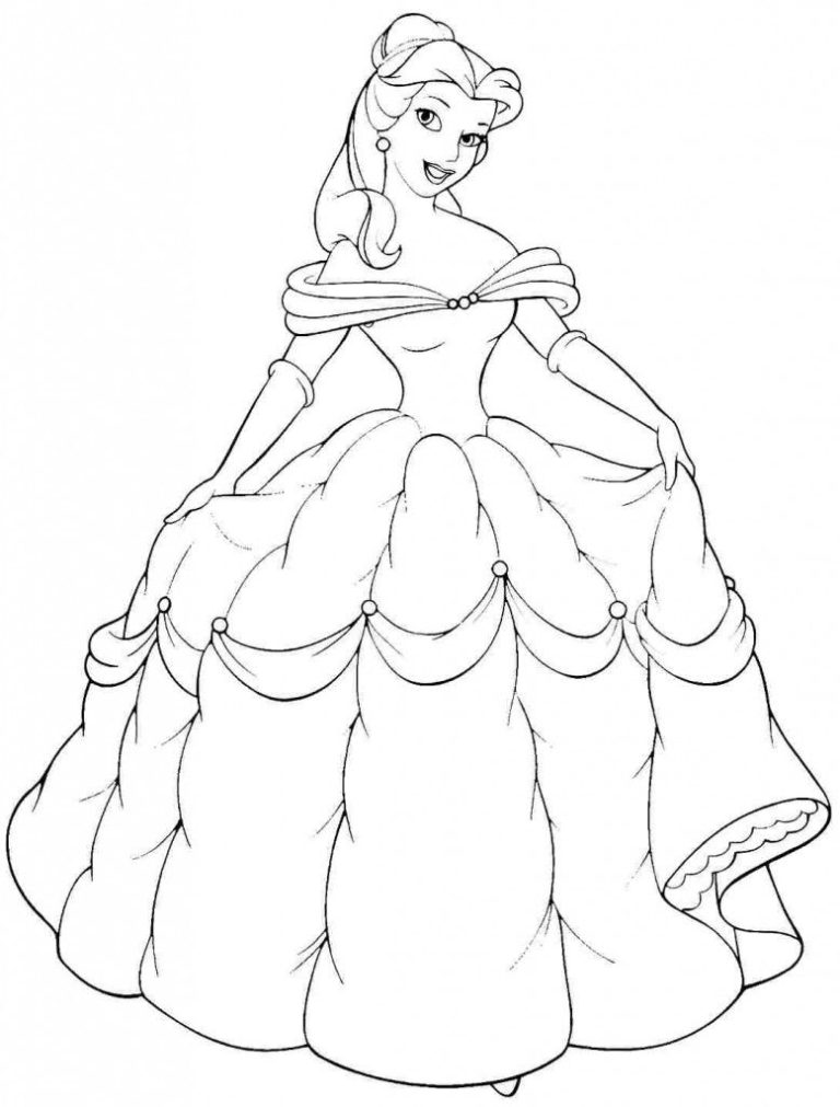 Belle Coloring Pages Free