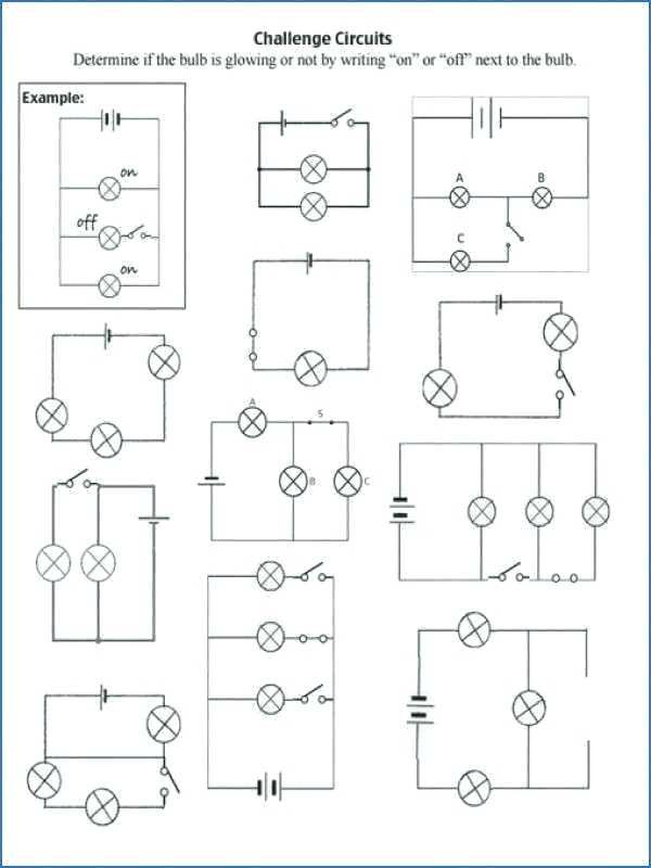 Practice Drawing Circuits Worksheet