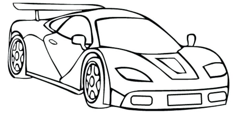 Race Car Coloring Pages For Toddlers