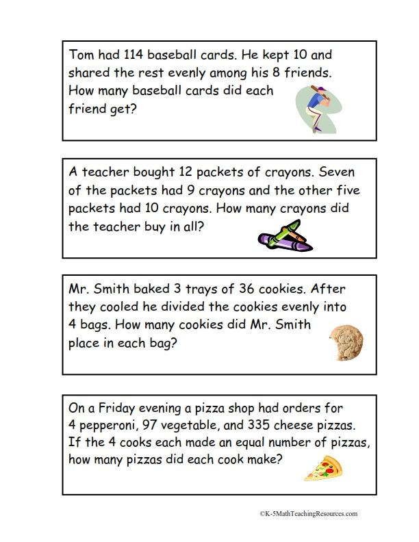 Fourth Grade Multi Step Word Problems 4th Grade Pdf