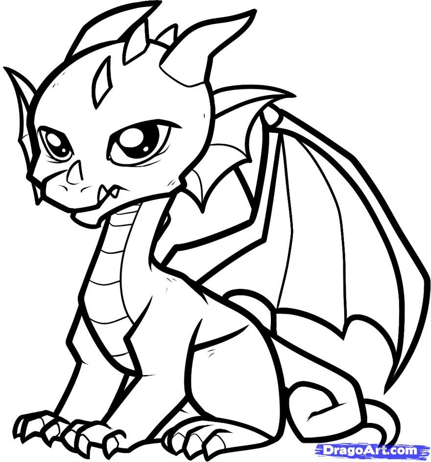 Cute Dragon Coloring Pages