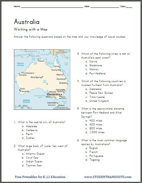 Geography Worksheets 5th Grade