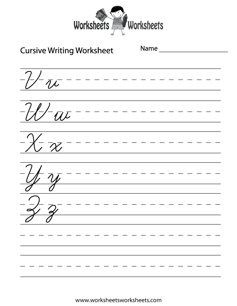 Cursive Writing Worksheets Printable