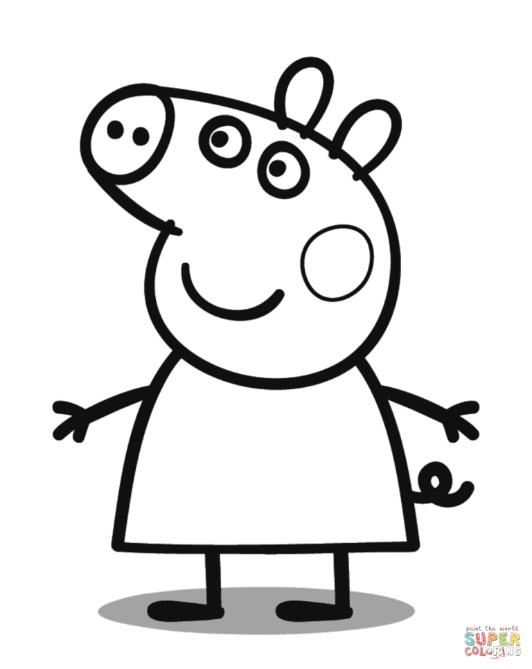 Peppa Pig Coloring Pages Super Coloring