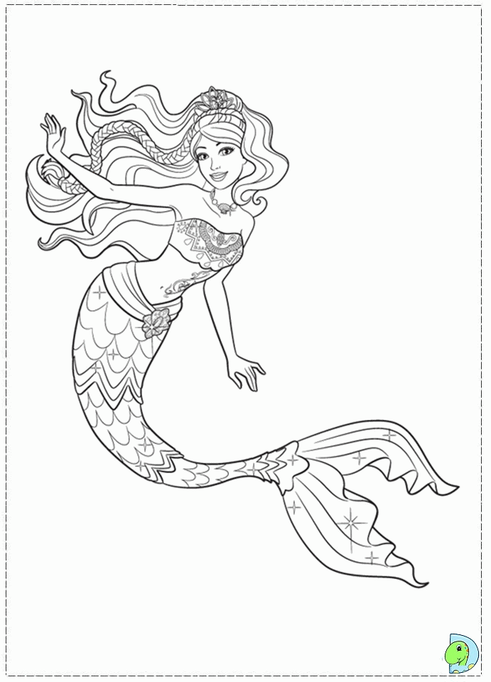 Barbie Coloring Pages Mermaid