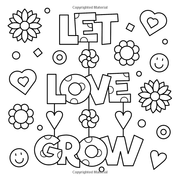 Pretty Coloring Pages Words