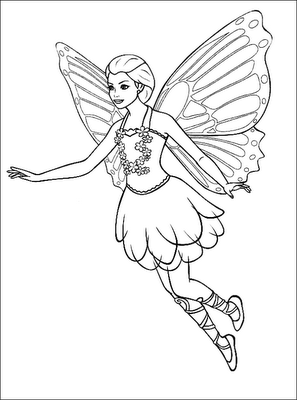 Fairy Coloring Pages Simple