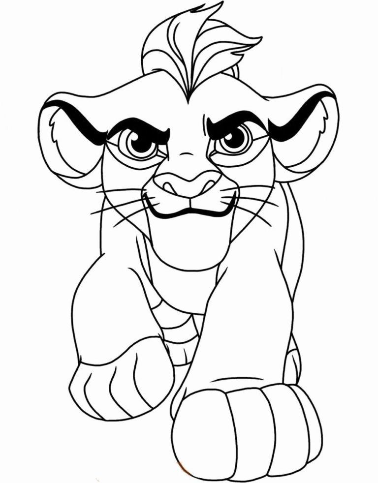 Lion Guard Coloring Pages Simba