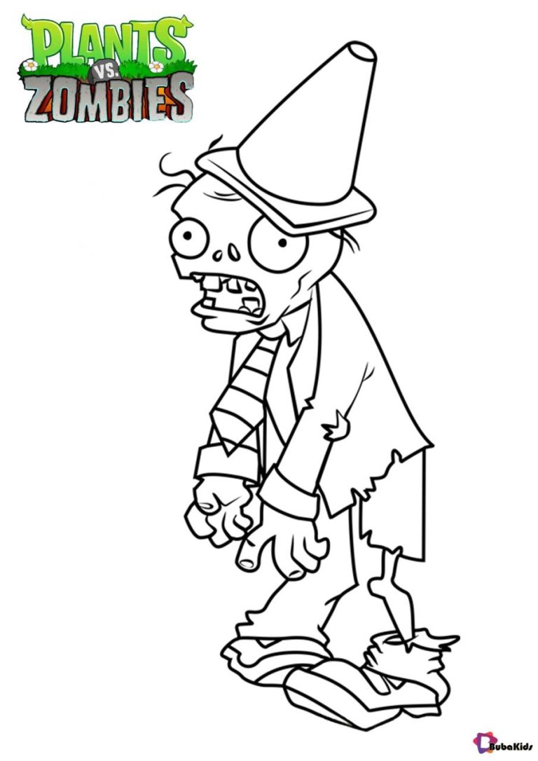 Zombie Coloring Pages Easy