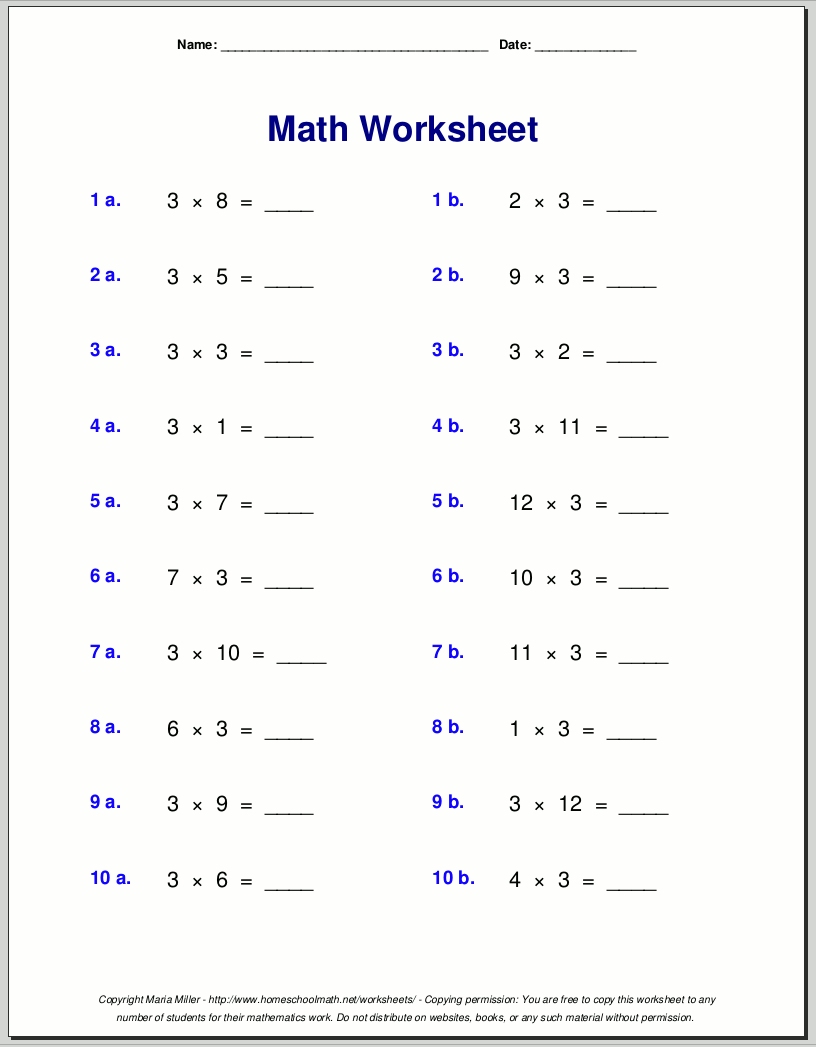 Addition Worksheets For Grade 3