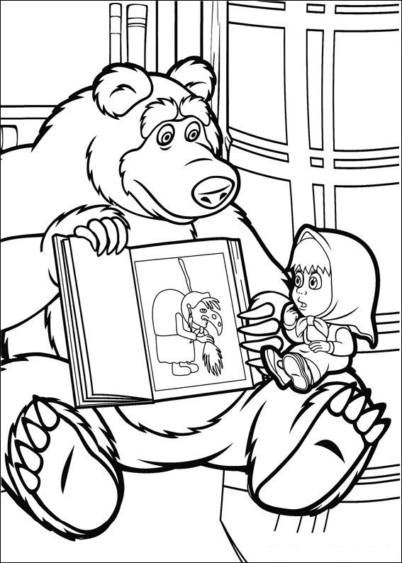 Masha Coloring Pages