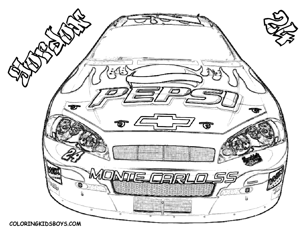 Nascar Coloring Pages