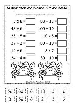 3rd Grade Math Worksheets Multiplication And Division
