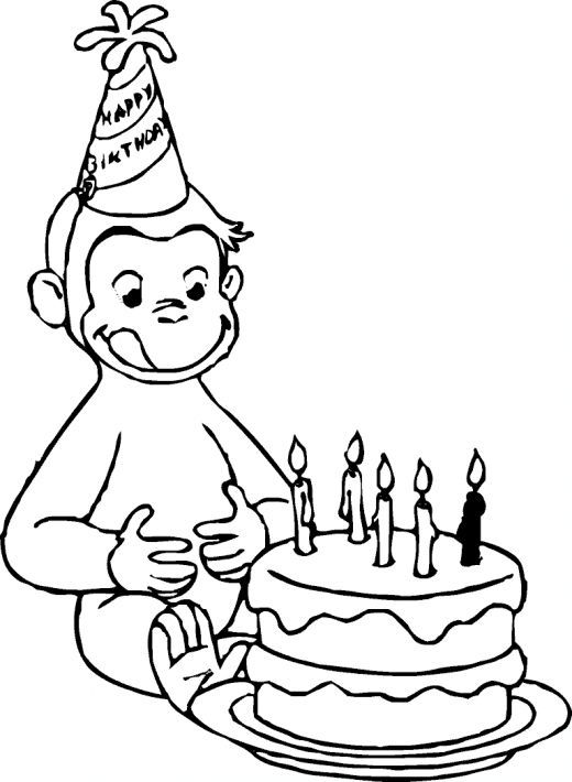 Curious George Coloring Pages For Kids