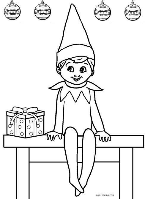 Boy Elf On The Shelf Coloring Pages
