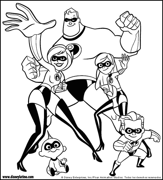 Incredibles Coloring Pages For Kids