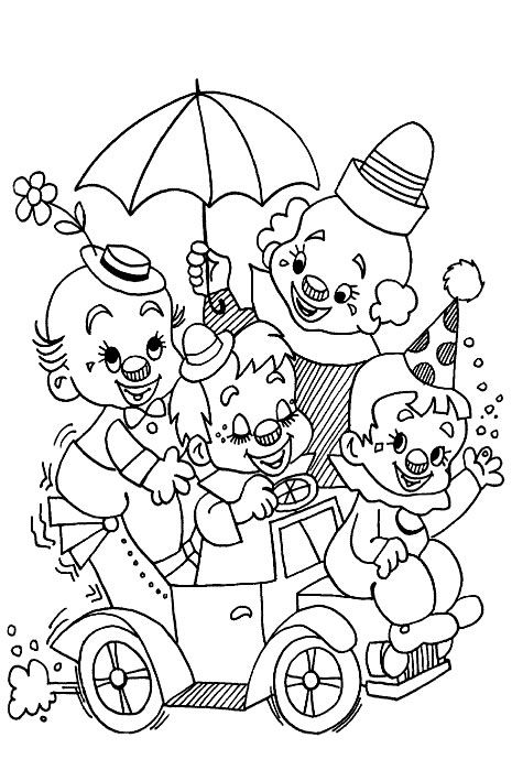 Clown Coloring Pages Printable