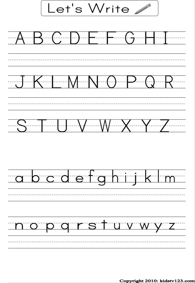 Capital Letters English Alphabet Writing Practice Book Pdf
