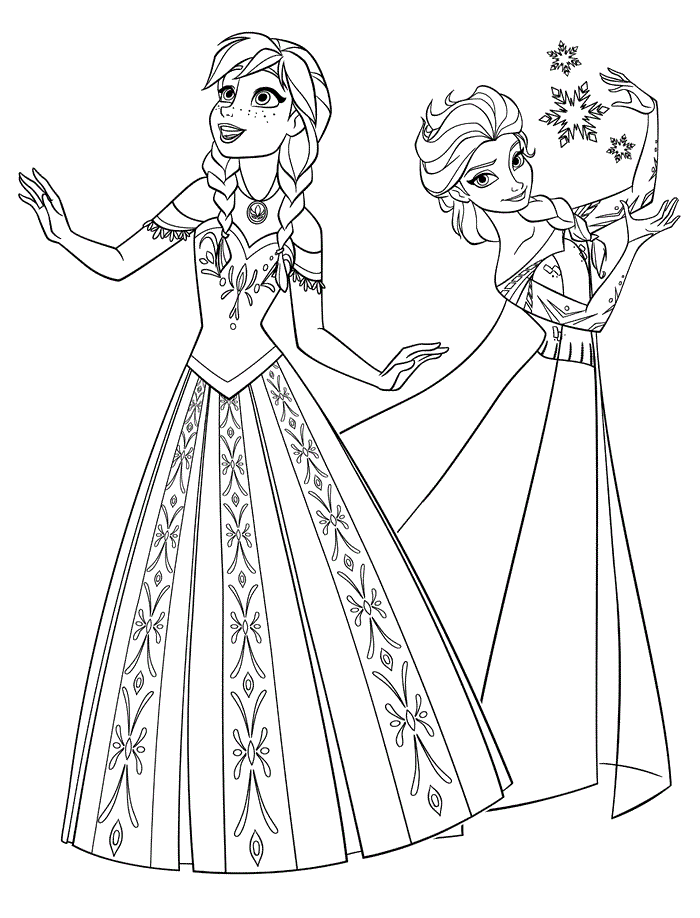 Anna Coloring Pages Frozen