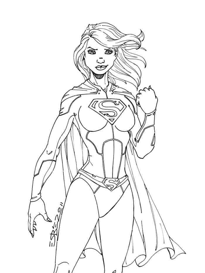 Kara Danvers Supergirl Coloring Pages
