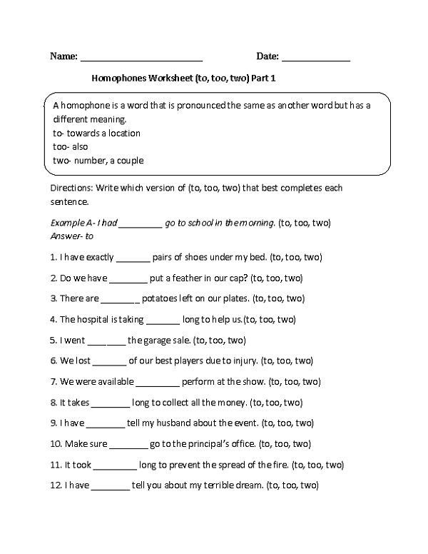 4th Grade English Worksheets Free Printable