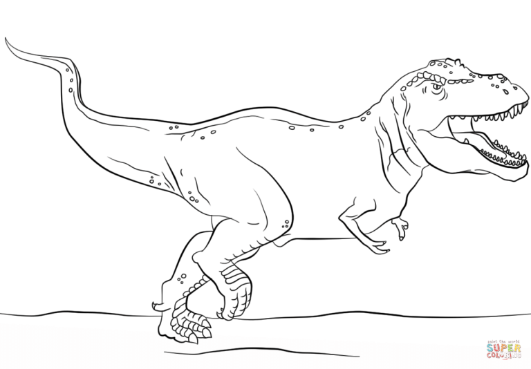 Jurassic Park Coloring Pages T Rex