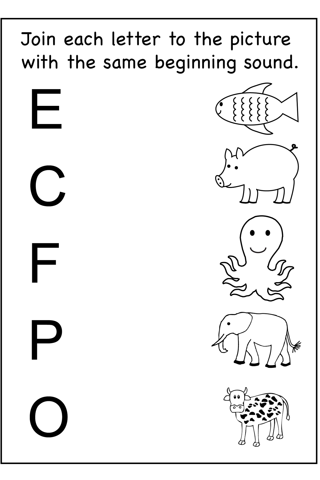 Preschool Activity Sheets To Print